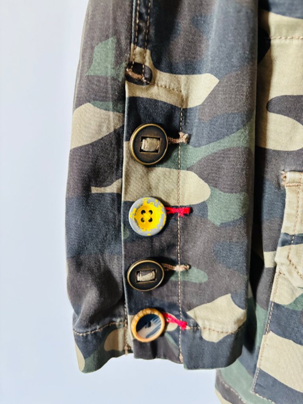 CAMO Jacket with Button In Faux Leopard Lining - Picture 5 of 10